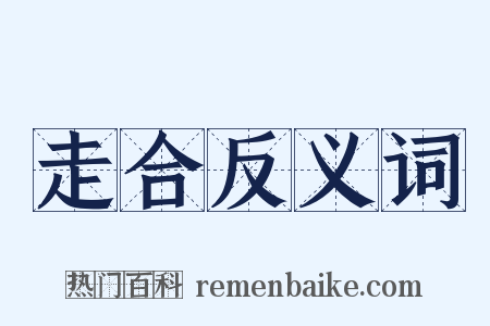 走合反义词是什么意思的图片